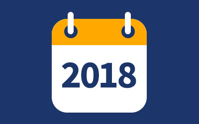 Calendar icon for year 2018