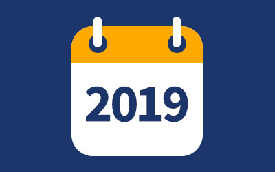 Calendar icon for year 2019